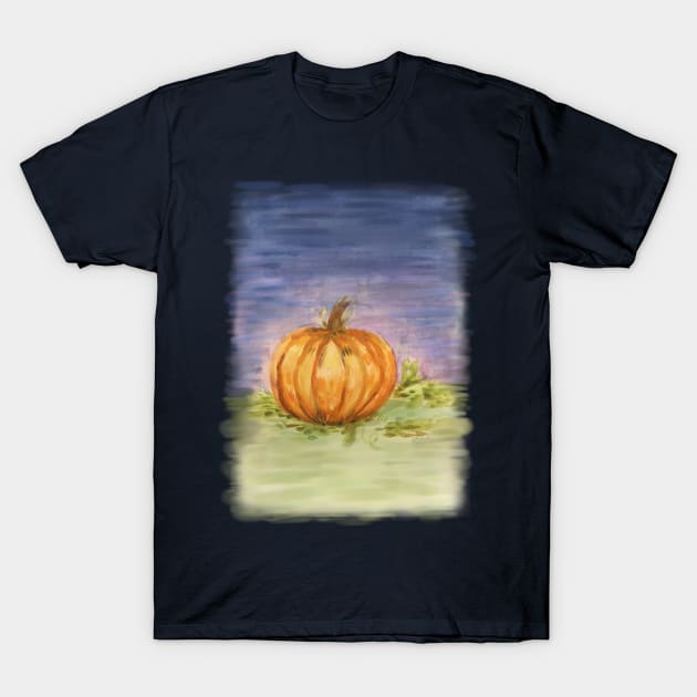 Watercolor Pumpkin Patch T-Shirt by Elisa_Arts